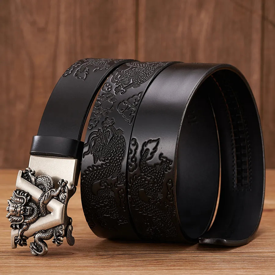 Vermillion Dragon Leather Crafted Belt