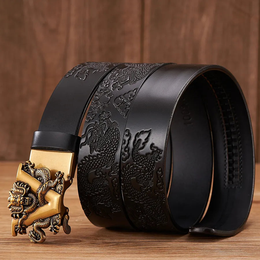 Vermillion Dragon Leather Crafted Belt