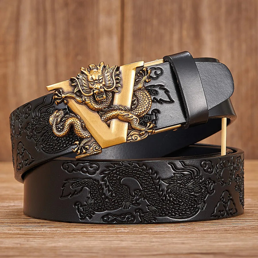 Vermillion Dragon Leather Crafted Belt