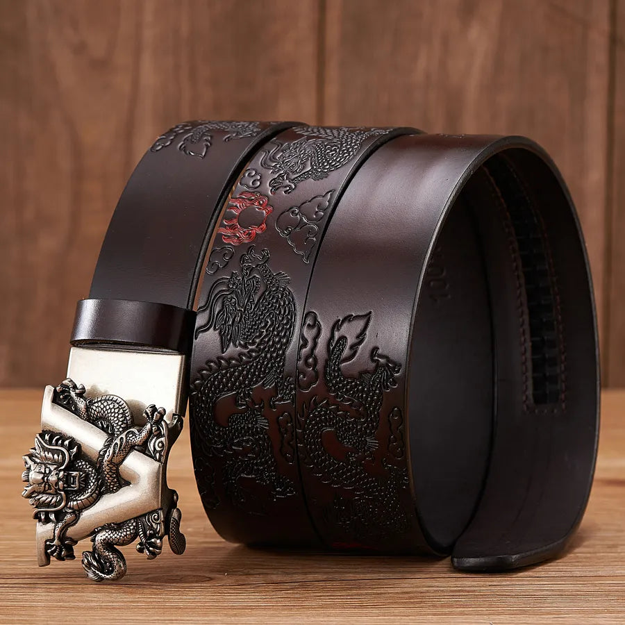 Vermillion Dragon Leather Crafted Belt