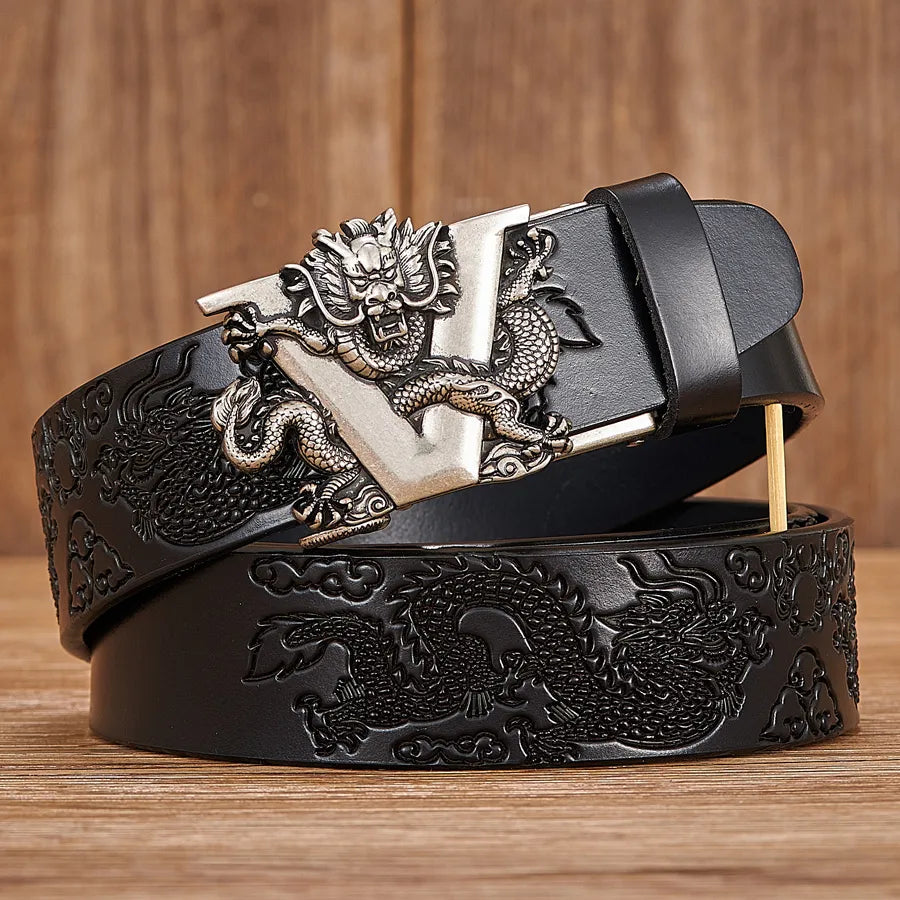 Vermillion Dragon Leather Crafted Belt