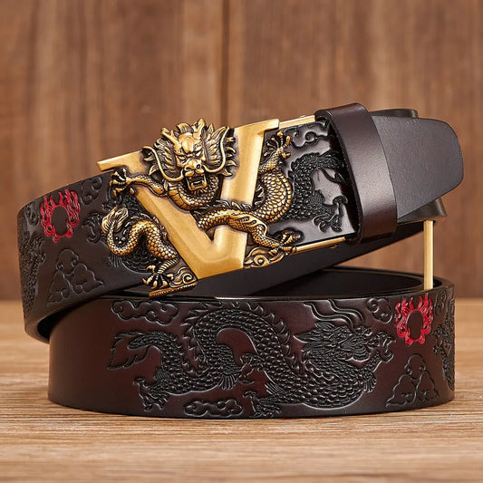 Vermillion Dragon Leather Crafted Belt