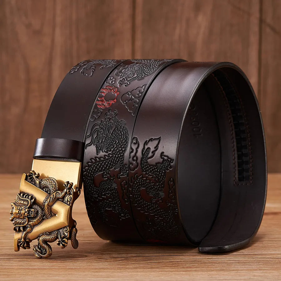 Vermillion Dragon Leather Crafted Belt